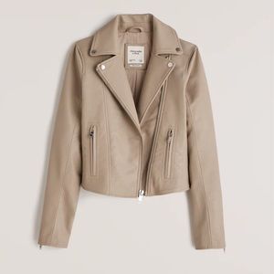 Abercrombie faux leather moto jacket